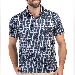 William Murray Golf Crash Landing S/S Polo In Navy Size L NEW SEALED